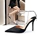Cokvkuu Women's High Heel Stiletto Pumps Closed Pointed Toe Ankle Strap Fashion Strappy Sandals Comfortable Party Wedding Dressy Shoes 3.9IN