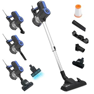 Akitas S12 kabelgebundener Staubsauger Handstaubsauger mit Kabel 2 in 1 beutelloser Staubsauger mit Deutscher Wessel Werk Kopfdüse geringes Gewicht (S12T)