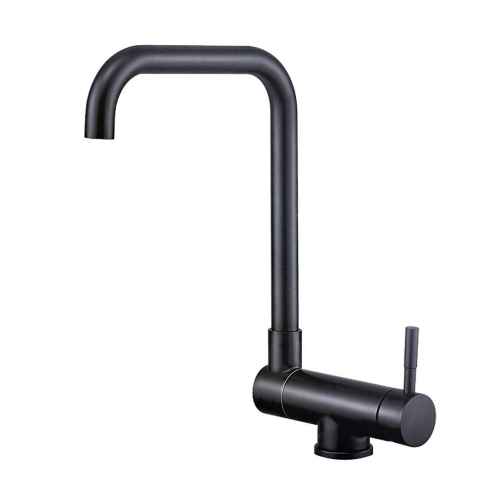 Robinet pliant cuisine devant fenetre mitigeur inox 304 noir
