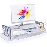 💻SUPPORTO PER SCHERMO REGOLABILE: Questo supporto per schermo è regolabile con 3 larghezze: 42 cm, 47 cm e 52 cm e con 2 altezze: 8 cm e 12 cm. Puoi piegare o aprire questo supporto secondo necessità. L'elevatore per monitor pieghevole COKWEL è adatto per monitor, televisori, laptop, tablet, notebook, stampanti, scanner, fax, ecc. Ideale per l'uso a casa e in ufficio