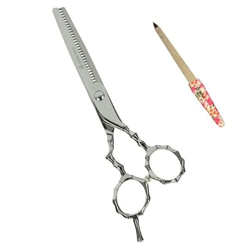 Ciseaux de coiffure professionnels Gifaz fabriqués en Italie pour effiler en acier inoxydable, Éclaircissage avec Lime 65 mm