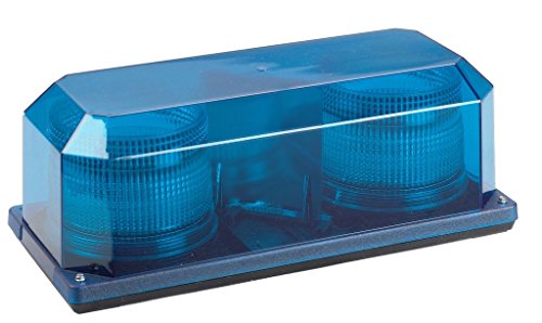 Wolo (3705P-B) Priority 2 Strobe Emergency Warning Mini Light Bar - Blue Lens, Permanent Mount #TOP11