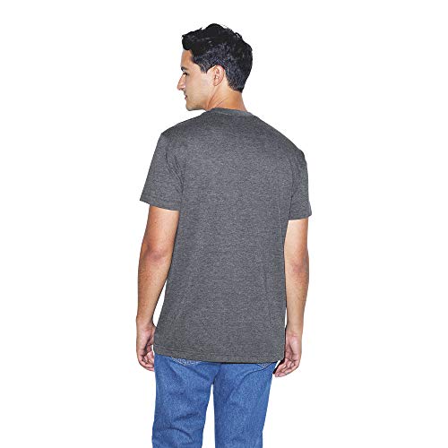 American Apparel Unisex Adult 50/50 Crewneck Short Sleeve T-Shirt, 2-Pack T Shirt, Heather Black, Medium Us #TOP2