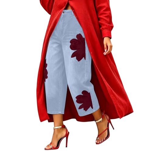 Pantalones de pierna ancha con flores para paseos urbanos y tardes de terraza