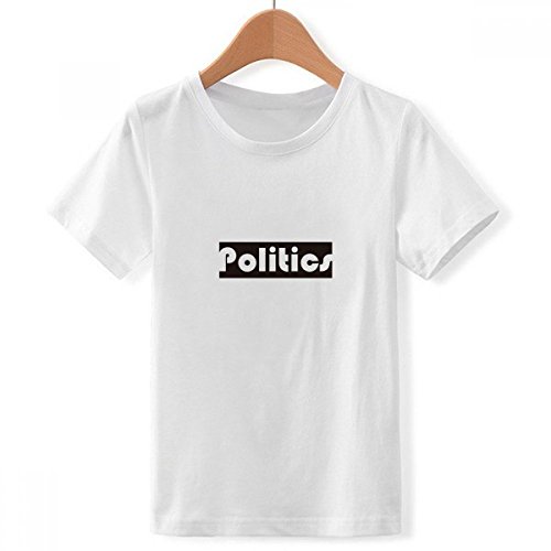 T-Shirt Noir Politique Style Crew Idéal pour les Jours de Cours