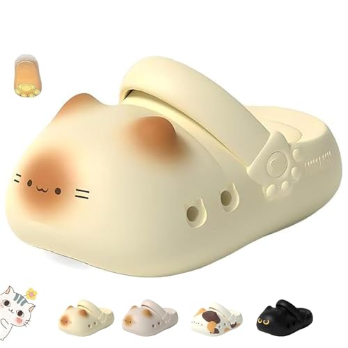 Chaussons d'été antidérapants et claquettes de plage chat