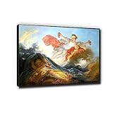  Phyrek123 Jean-Honoré Fragonard La déesse Aurore triomphant de la nuit Reproductions de peintures célèbres Tableaux sur toile Décoration murale sur toile prête à accrocher 20x28cm Cadre noir