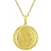 Produktbild 18 K vergoldet St Benedikt Medaille Medaillon katholischen Anhänger Halskette 45,7 cm