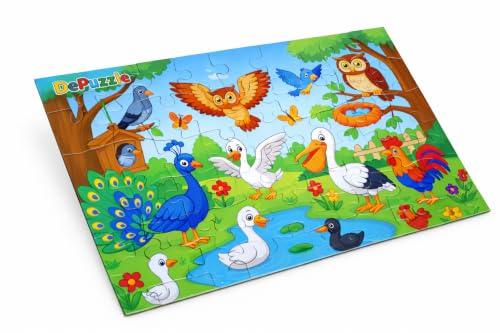 Image of 3 in 1 Animal, Bird Theme Jigsaw Puzzle Set for Kids I 54 Pieces Each I Ages 4+ I Premium Category I Size 33x23 CM I Educational Learning I Cognitive Developement