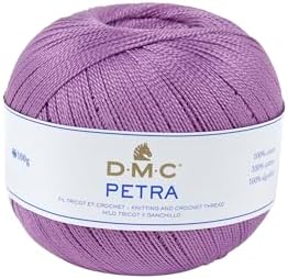 DMC Petra Gomitolo Di Cotone Mercerizzato - Marrone Chiaro, Taglia 5, 100% Cotone, 4 Capi