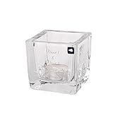 Größe: (B/H/T): 80/80/80mm Leonardo Tischlicht Cube mit persönlicher Gravur - Tauben - zur Hochzeit mit Namen und Datum perfekt für die Tischdekoration zur Hochzeit