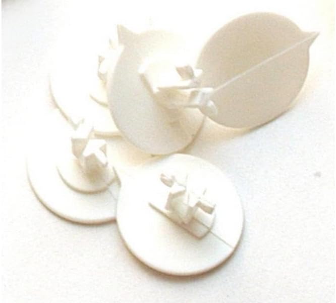 Versapak BUTTONP_WHS Plain Button Seal (Pack of 500), White