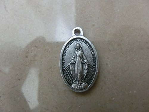 GTBITALY Virgen Milagrosa Anillo de Plata con 10 Medallas