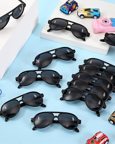 TOODOO 60 Packs Kids Sunglasses Bulk Sunglasses for Kids and Adults Neon Glasses with Dark Lenses 80's Style for Party Favor4