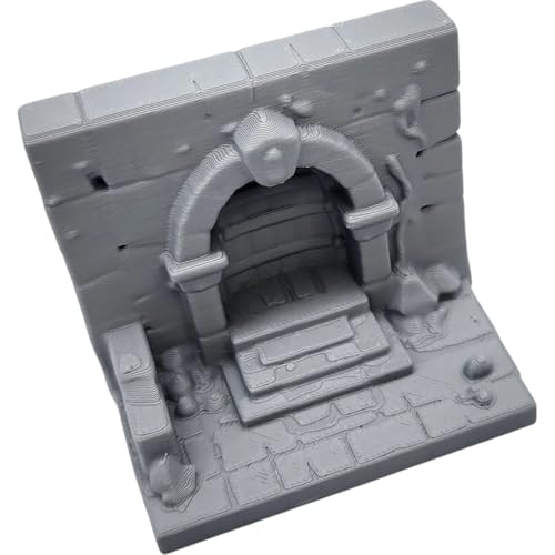 Dungeon Entrance Terrain Piece – Medieval Stone Doorway Miniature for Tabletop RPGs, Dioramas & Fantasy Scenery – 3D Printed in Canada