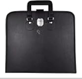 Masonic Regalia Black Faux Leather Masonic Apron Soft Case with Handle [BLACK]