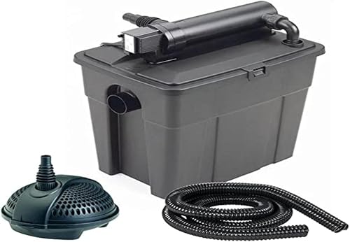 Image of Pontec MultiClear Set 8000 - Complete Pond Filter with UV Light, 2,500 Litre Per Hour Pond Pump, and Multi-Chamber Filter - for Ponds Up to 8,000 litres Without Fish