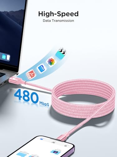 Aioneus iPhone Charger Cable, MFi Certified Lightning Cable 2M iPhone Charger Fast iphone Charging Cable Nylon Lightning to USB Cable for iPhone 14 13 12 11 Pro Max XS XR X 8 7 6 Plus 5 SE - Image 3