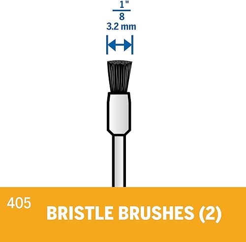Miniatura 3 de Dremel 405-02 cepillos de cerdas de nailon (paquete de 2), diámetro de 1/8