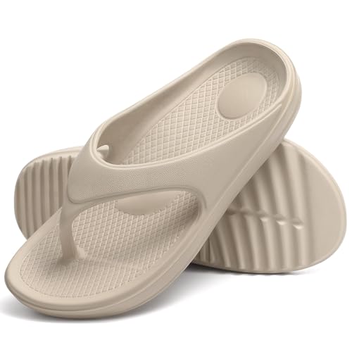Image of shevalues Orthopedic Sandals for Women Arch Support Recovery Flip Flops Pillow Soft Summer Beach Shoes