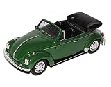 Fahrzeug ist ca 11 cm lang Welly Volkwagen Käfer Cabrio Grün ca 1/43 1/36-1/46 Modell Auto