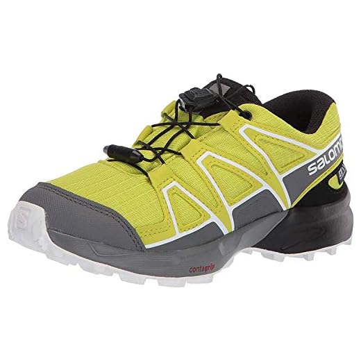 Salomon Speedcross CSWP J, Zapatillas Impermeables de Trail Running Unisex Niños, Verde (Evening Primrose/Quiet Shade/Black), 35 EU