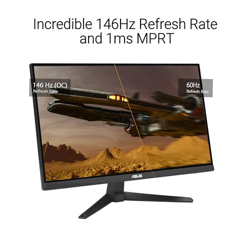 ASUS TUF Gaming 24” (23.8” viewable) 1080P Monitor (VG249QE5A) - FHD, 144Hz Overclock to 146Hz, IPS, Extreme Low Motion Blur Sync, 1ms, Speakers, Variable Overdrive, DisplayWidget Center, 3yr Warranty by ASUS - Image 2