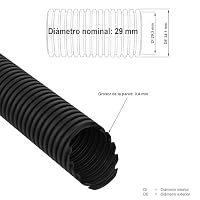 AUPROTEC Wellrohr ungeschlitzt NW 29 / Innen-Ø 29,3 mm, Länge 2m, Schwarz | Polypropylen, PP-MOD, UV-beständig, Hitzebeständig, Kabelschutzschlauch, Innen- und Außenbereich – Ansicht 7