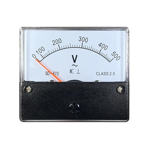 Voltímetro de CA de 500V analógico modelo SD670 con panel de puntero de 52 mm 4