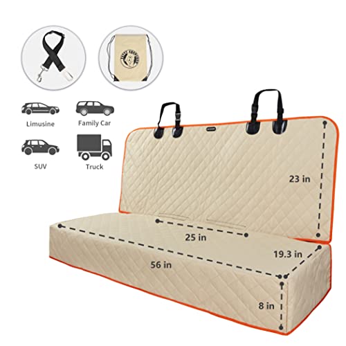 Fatty Chowchow Dog Car Seat Covers Pet Car Seat For Back Seat Car Seat Protector Waterproof Bench Car Seat Cover(Cream) #TOP5