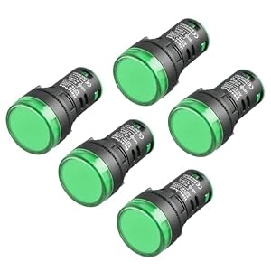 Heschen AD16-22D/S Grüne LED-Anzeigeleuchte 5er-Pack