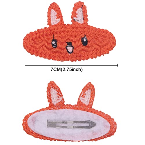 Petunny Baby Girl Hair Clips,20Pcs Cute Barrettes Cartoon Animal Pattern Cute Knitted Hair Clips Fully Lined Alligator Hair Clips For Kids Teens Toddlers Colorful Hair Accessories(Random Color) #TOP6