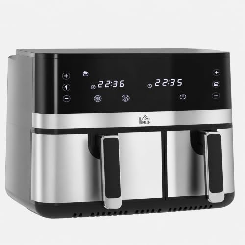 HOMCOM Friteuse à Air Sans Huile 8,5 L 2700 W 8 Programmes