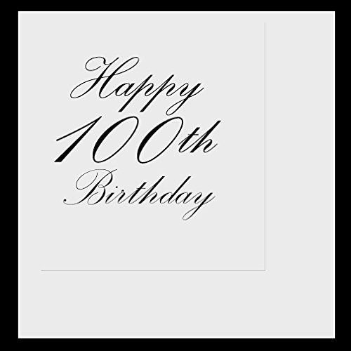 100TH CLASSY BLACK LUNCHEON NAPKIN (16 CT) by Partypro