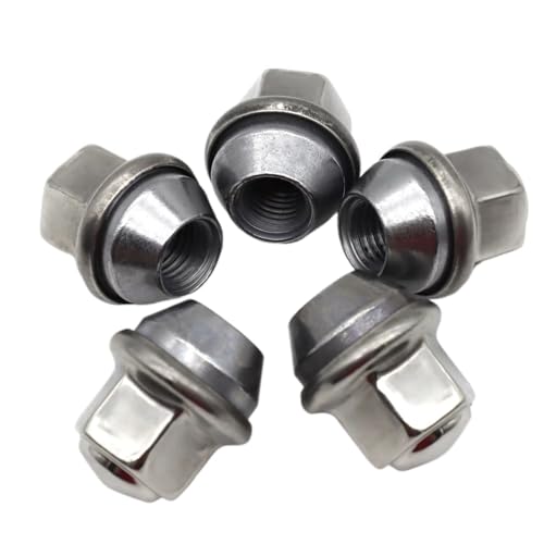 ZHjLut Bulloni Ruota Compatibile con Ford per B-Max 2012-2019 per Ecosport 2012-2019 Dadi Ruota Auto M12X1,5 Argento 2434886 2179620