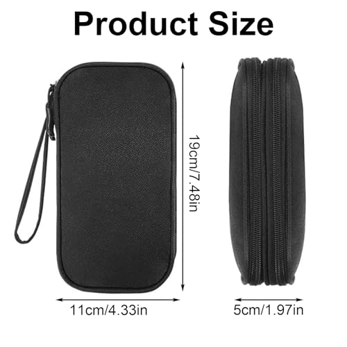 nplaseta Kabeltasche, Elektronische Tasche Universal Kabelorganizer Tasche, Tragbare Reisekabel Wasserdicht Doppelschicht Reise Elektronik Zubehör Taschen für Handy Ladekabel USB Powerbank (Schwarz)