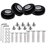 Diámetro interior del Ruedas para Maletas de Viaje es de 6 mm. Ruedas para Maletas de Viaje Contiene 4 ejes y 4 remaches. Viene con 2 llaves de montaje.