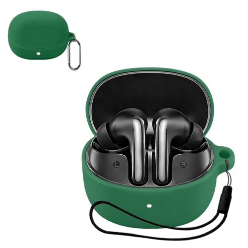 For QCY MeloBuds N60 �P�[�X �J�o�[ KONXISA QCY MeloBuds N60 �p �V���R�� �P�[�X �ϏՌ� �h���h�o �E�H�b�V���u�� �i�J���r�i�t��+�X�g���b�v�t�� �j ���p���₷�� �����[�d�\ �����^�т����₷���i�Z���ΐF