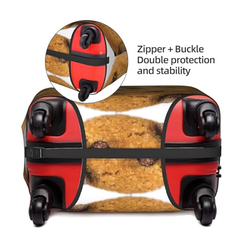 Housse de bagage Large blanc avec imprimé biscuit chocolat pour protéger vos valises de vacances - 4