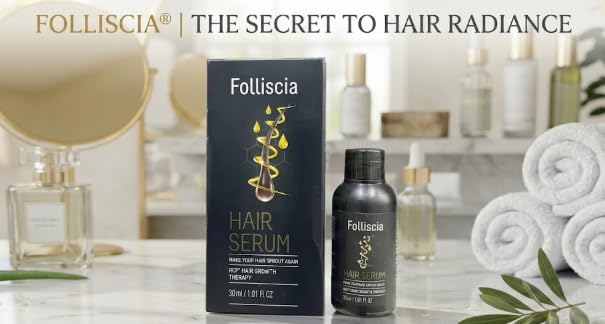 Image of FOLLI-SCIA Hair Growth Support Serum for Normal to Thinning Hair, 30ml, Pack of 2