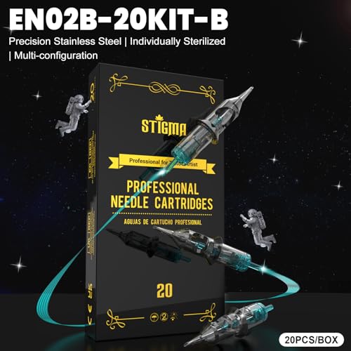 STIGMA Wireless Tattoo Gun Kit Complete Tattoo Kit Tattoo Rotary Pen Set with 2Pcs Tattoo Battery 20Pcs Cartridge Needles 11Pcs Ink Tattoo Machine Kit for Beginners Tattooist ST-TK9003-3