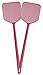 Grand Way Fly swatter - Strong one-Piece Plastic Fly swatter - Long-Hand mesh Fly swatter - red Fly swatter - 2-Pack Manual swat Fly Control swatter - Fly Killer and Catcher, 158462