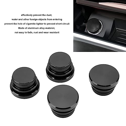 4 peças de liga de alumínio para acendedor de cigarros para veículos com plugue acessório de 12 V (p