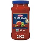 BARILLA Pasta Sauce Tomato & Basil, 24 Ounce Jar - NO ADDED SUGAR - Made with 100% Extra Virgin Olive Oil - No Artificial Colors, Flavors or Preservatives - Non-GMO, Gluten Free, Kosher
