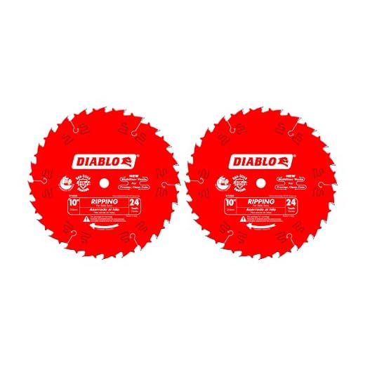 Diablo D1024X 10-Inch 24-Tooth ATB Ripping Saw Blades Bundle (2-Pack)