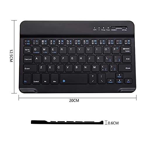 Ultra-Slim Bluetooth Keyboard Portable Mini Wireless Keyboard Rechargeable For Apple Ipad Iphone Samsung Tablet Phone Smartphone Ios Android Windows (7 Inch Black) #TOP5