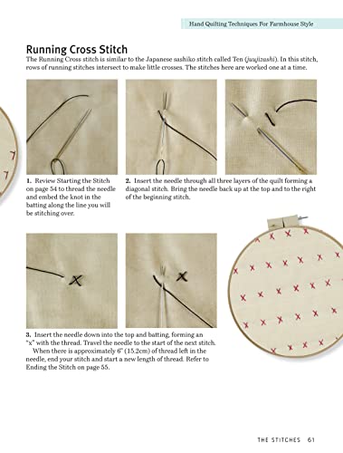 Hand Quilting Techniques For Farmhouse Style: Easy, Stress-Free Ways To Quickly Hand Quilt (Landauer) 32 Utility Designs, 11 Step-By-Step Projects, Stitches, Binding, Finishing, Basting, And More #TOP5