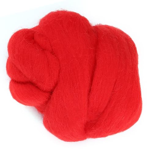 55g rote Filzwolle – Superweiche Märchenwolle zum Handspinnen & DIY – Bild 8