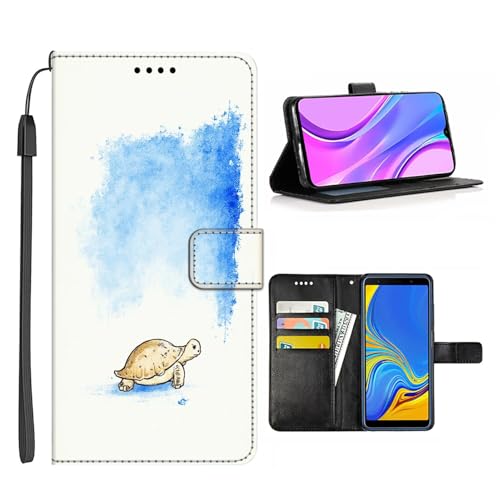 Xioolia Brieftaschen-Handyhülle kompatibel mit Moto E13 E20 E30 E40 E22 E22S E32 E 2020 X30 Pro X40 X40 Pro mit Turtle-CQ129 TPU-Leder-Kartenhalter