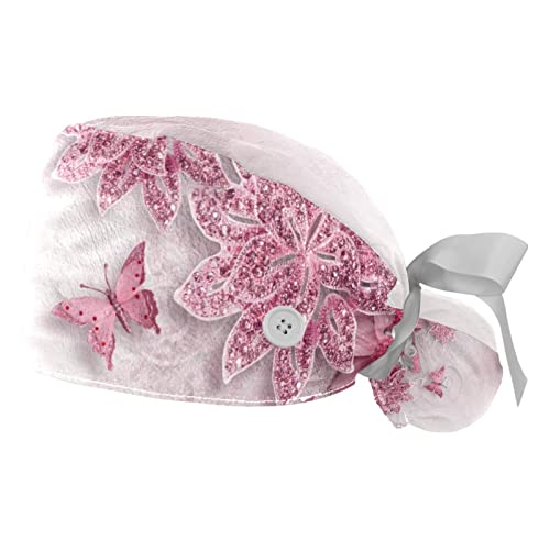 Chapeaux bouffants fleurs de papillon rose JDEZ aux finitions soignées